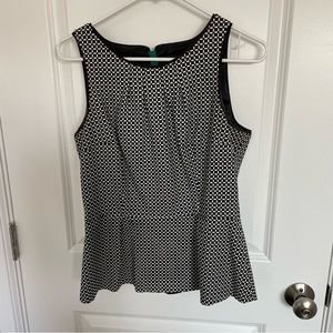 Black & White Peplum Top
